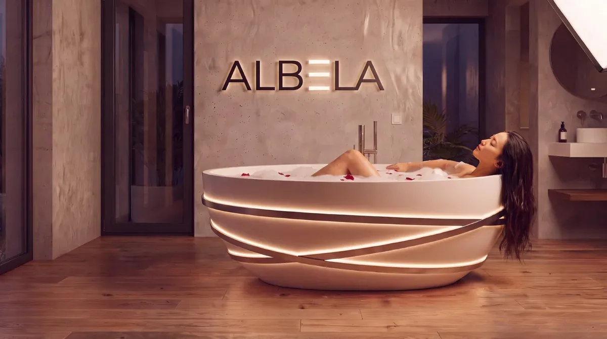 Ванна ALBELA из акрилового камня Solid Surface марки LISTACRYL